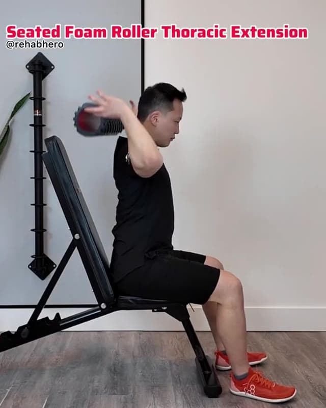Seated Foam Roller Thoracic Extension
