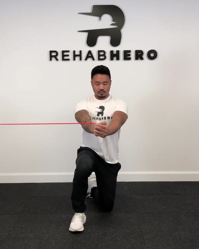 Half Knee Pallof Press - Core exercise for back pain
