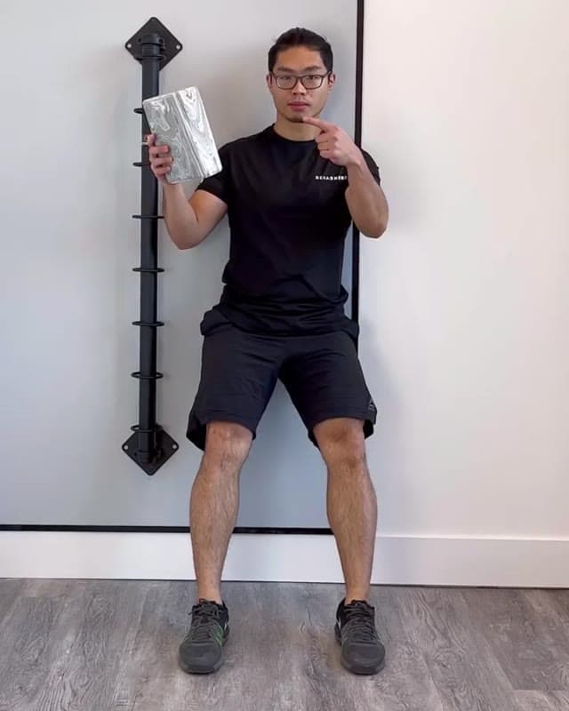 Adductor Squeeze Wall Sit