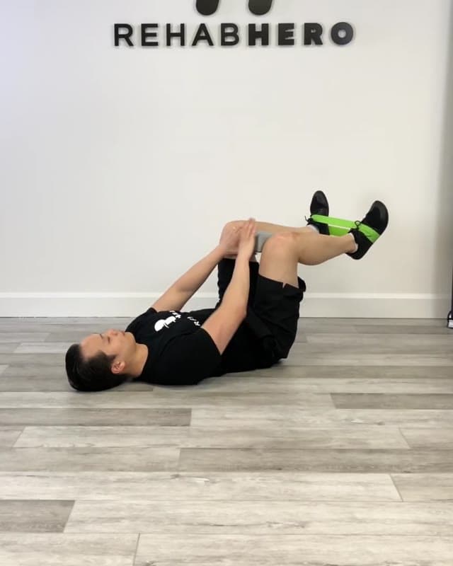 Supine Banded Hip Internal Rotation