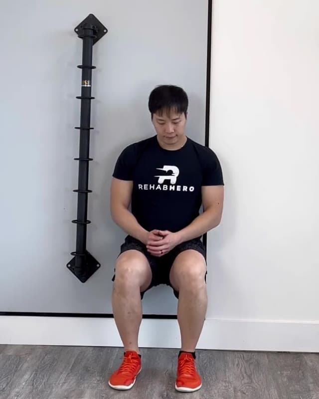 Heel Raise Wall Sit
