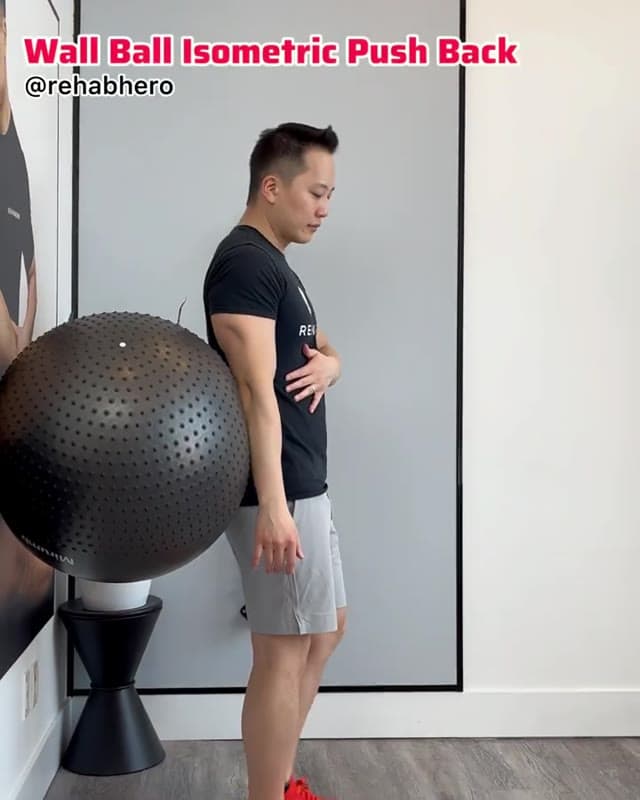 靠墙球等长后推