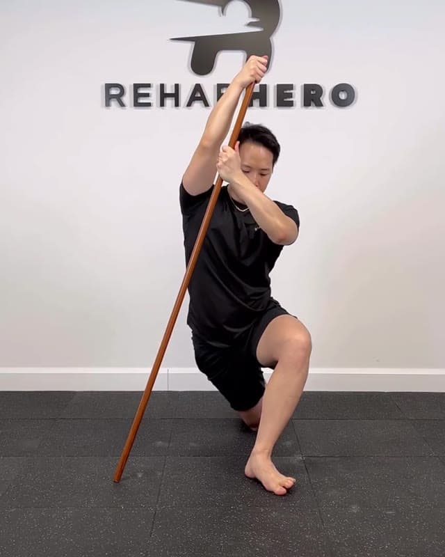 Dowel Side Lean Stretch - Lateral Fascial Line Stretch for better flexibility