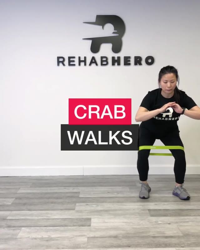 Strengthen your hips and quads with Crab Walks