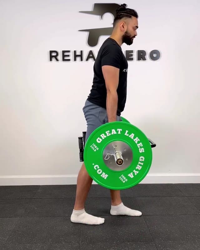 Hex Bar Split Stance Deadlift