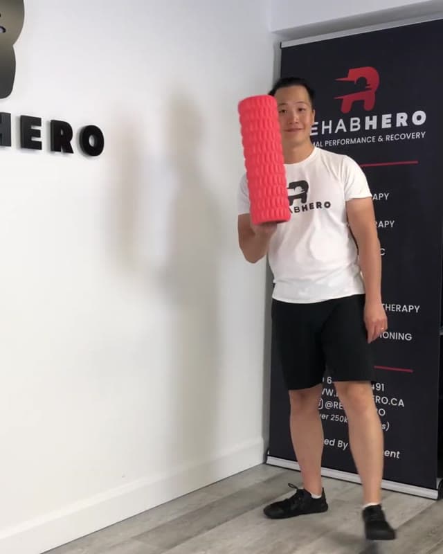 Foam Roller Wall Slide - Scapular Winging Stability Exercise