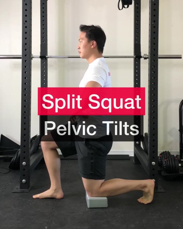 Split Squat Pelvic Tilts