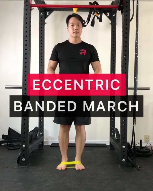 弹力带离心踏步－髋屈肌强化