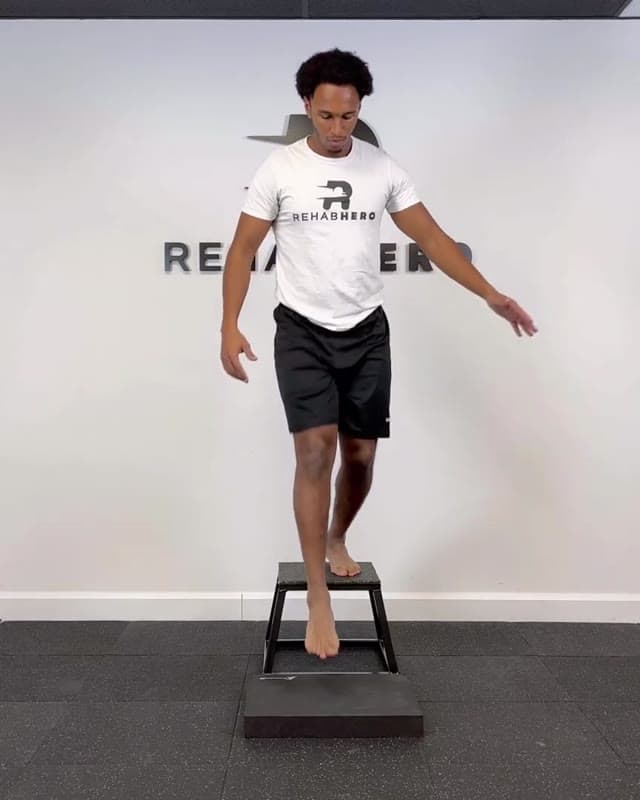 Balance Pad Single Leg Drop