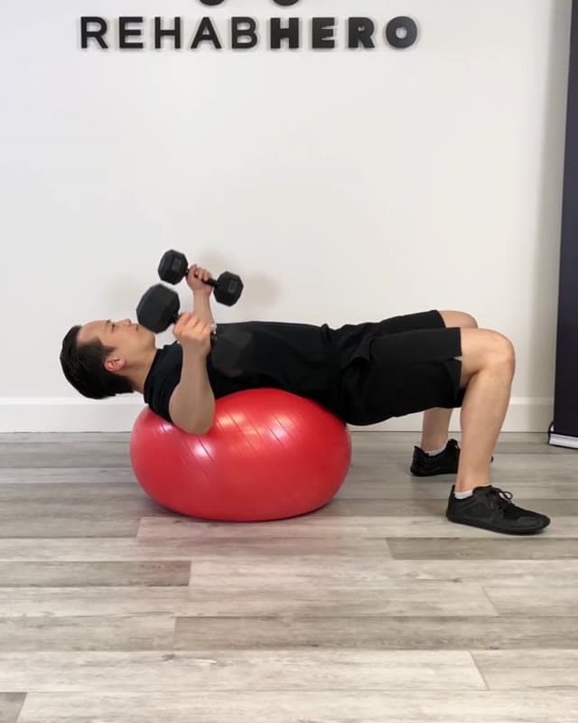 Swiss Ball Pec Fly