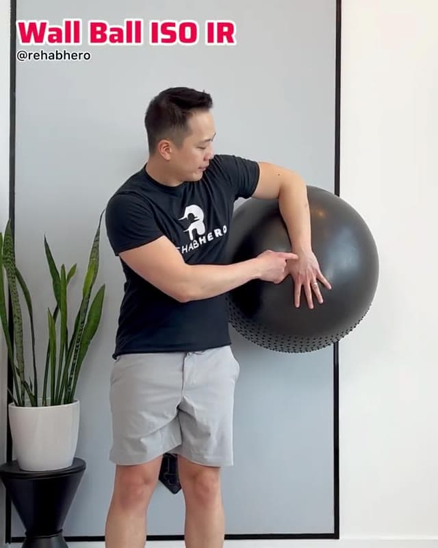 Wall Ball Isometric Internal Rotation