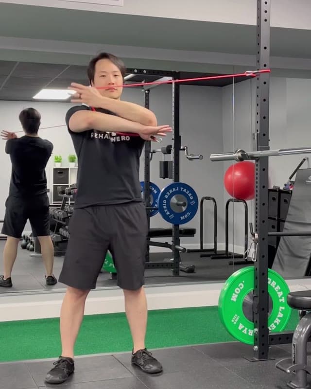 弹力带肩关节内旋