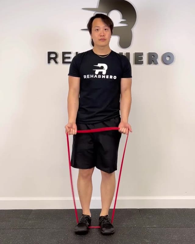 弹力带肱二头肌弯举