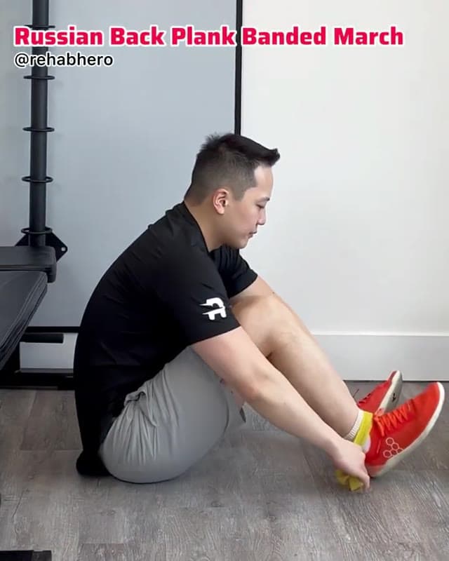 Russian Back Plank Banded March