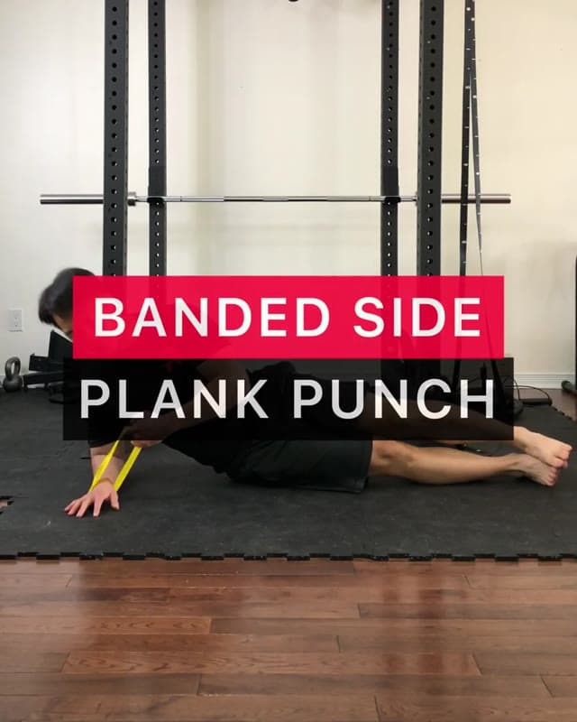 Banded Side Plank Punch
