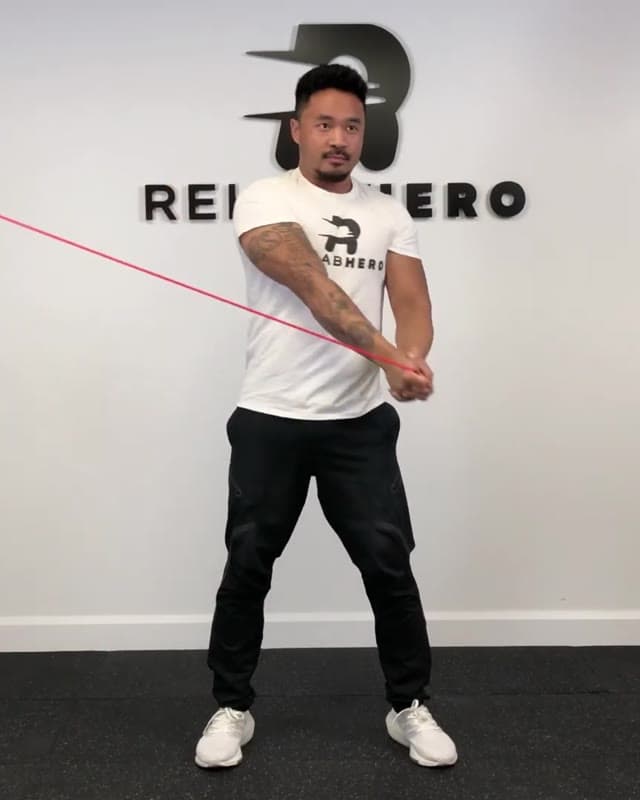 High to Low Wood Chop - Core exercise for low back pain