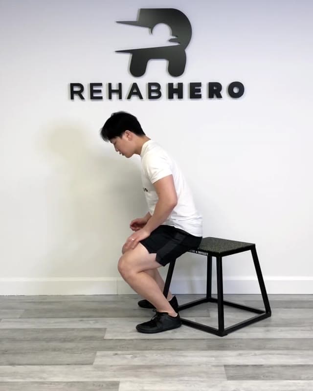 Knees Over Toes Box Squat - Achilles Tendon Exercise
