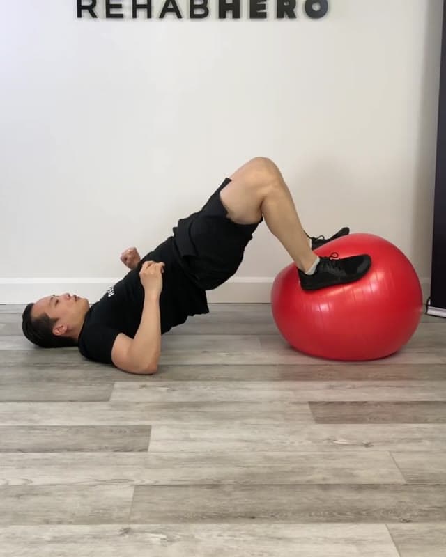 Stability Ball Glute Bridge