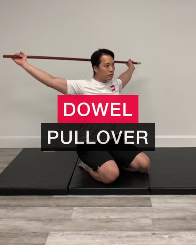 Dowel Pullover - shoulder mobility warmup exercises