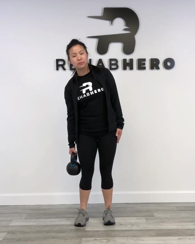 站立侧向卷腹－腹斜肌与腰方肌强化训练