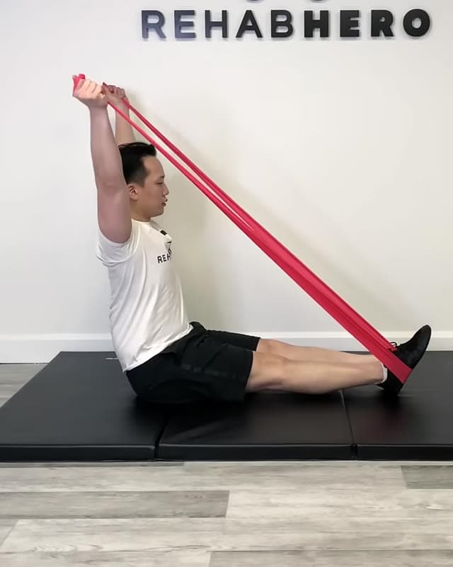 Lower Trapezius Strengthening Exercise for Beginners - Banded Y-Raises