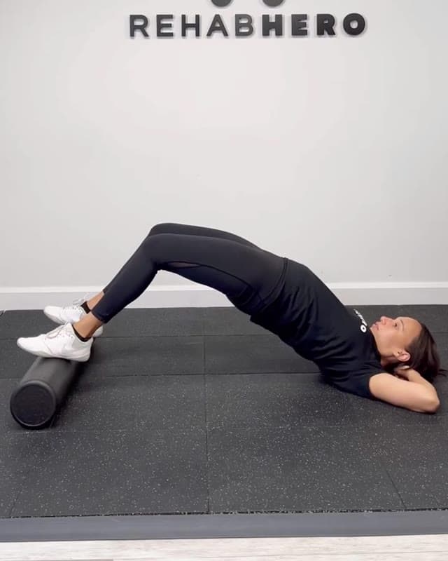 Foam Roller Glute Bridge