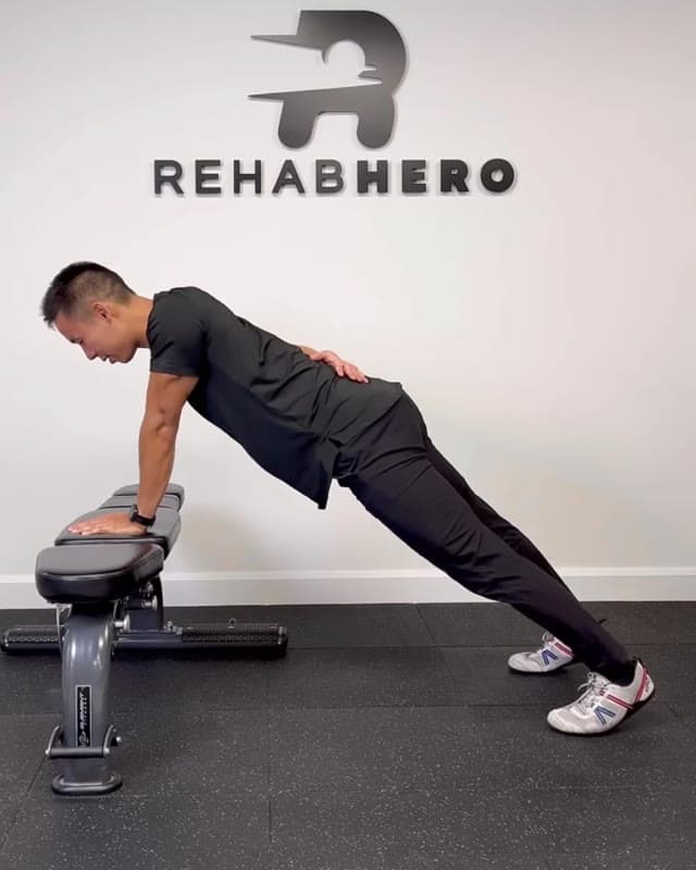 Unilateral Elevated Push Up Plus