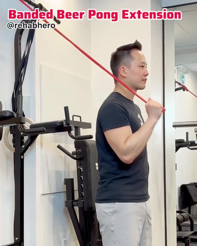 弹力带啤酒乒乓式伸肘