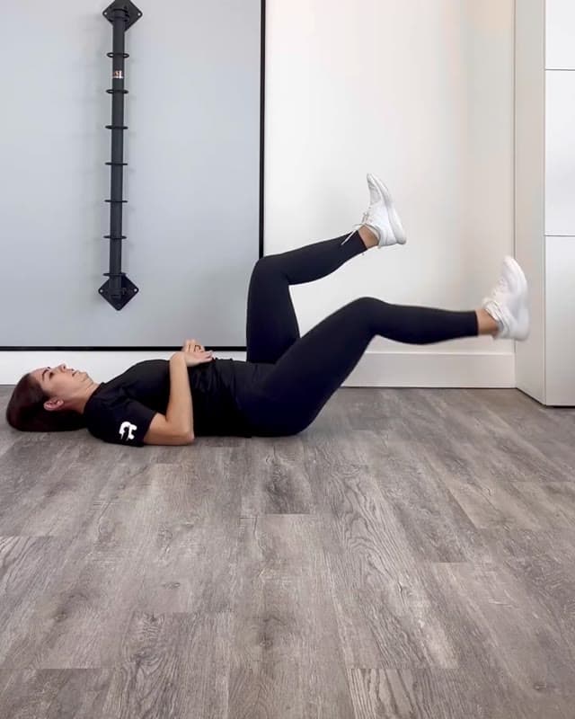 Straight Legs - TVA activation and core stability, dead bug variation