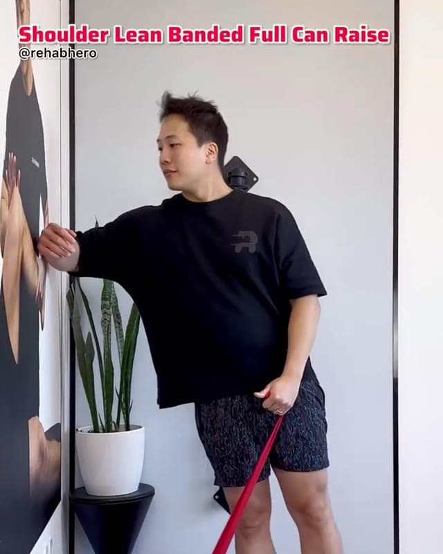 Shoulder Lean Banded Full Can Raise
