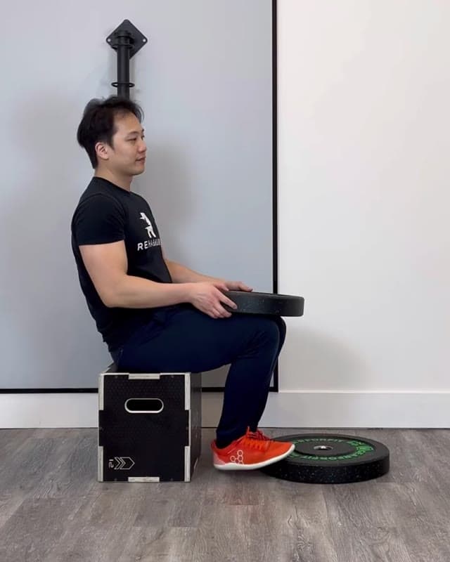 Plate Seated Calf Raise - calf strengthening exercise