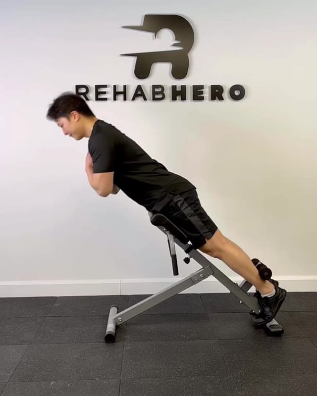 Roman Chair Extension - erector spinae strengthening exercise for the low back