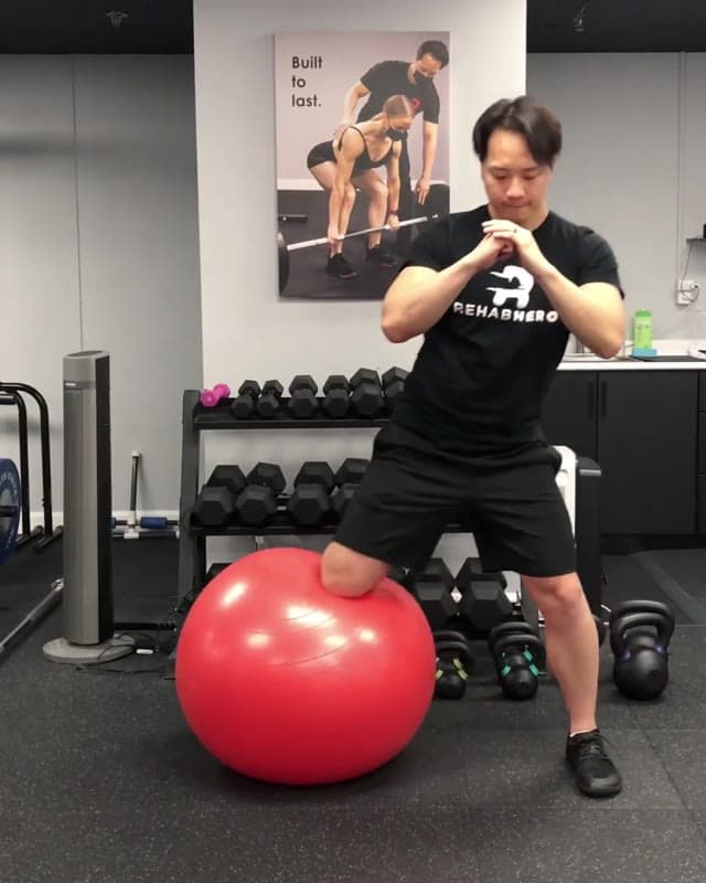 Swiss Ball Adductor Curl