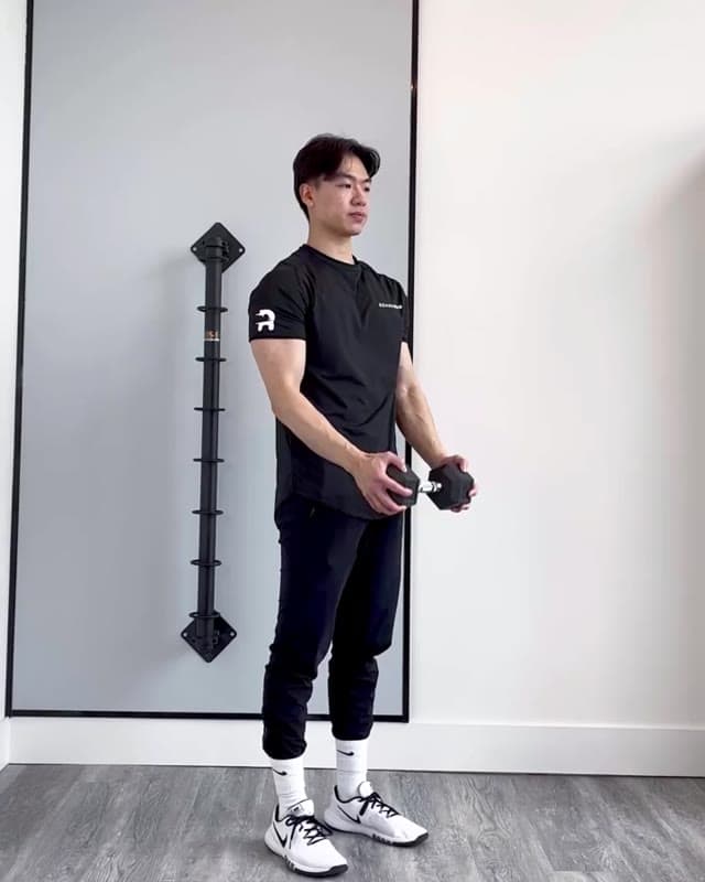 Dumbbell Curl and Press