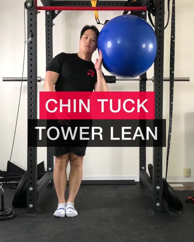 下巴回收侧靠练习