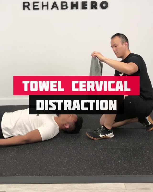 Towel Cervical Distraction - how to get neck pain relief