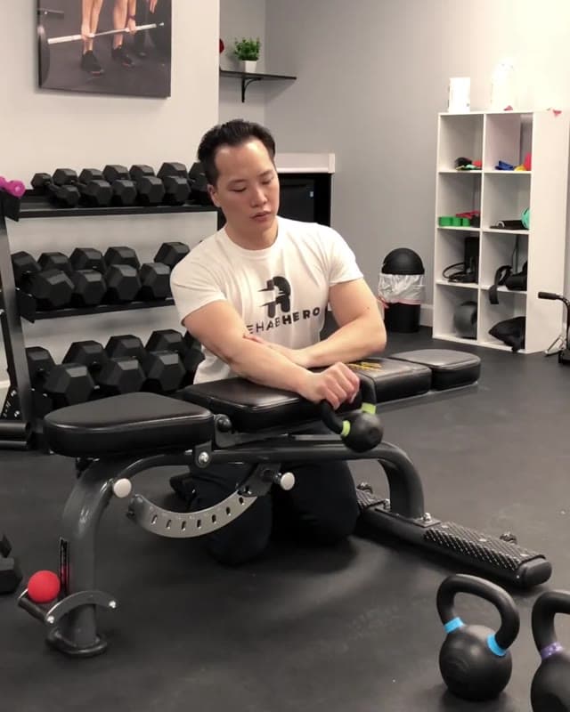 Strengthen your forearm with this supinator exercise Kettlebell Bottoms Up