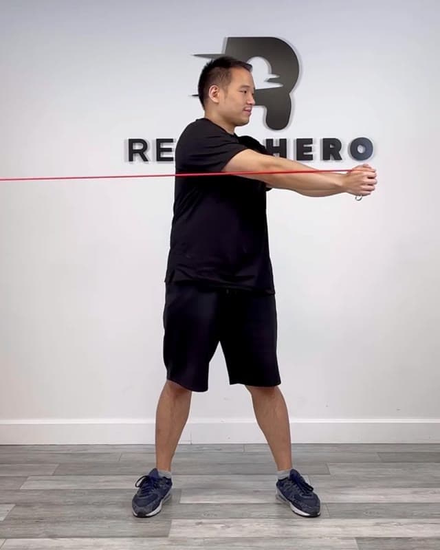Horizontal Wood Chop - core strengthening and pelvic stability exercise