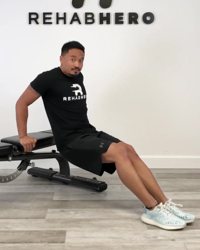 Bench Dips - home triceps strengthening exercise