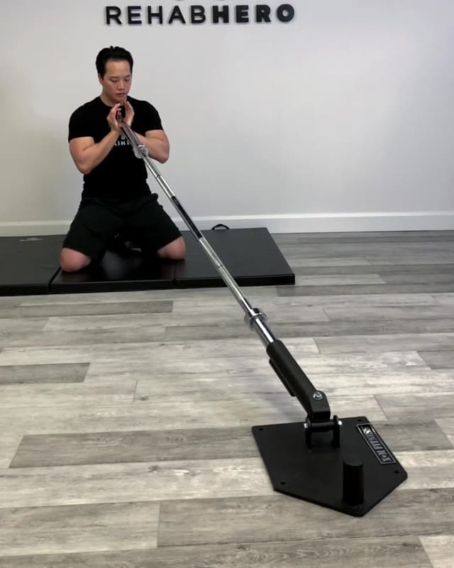 Landmine Kneeling Hip Thrust